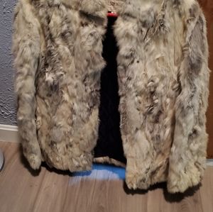 Vintage soft rabbit coat